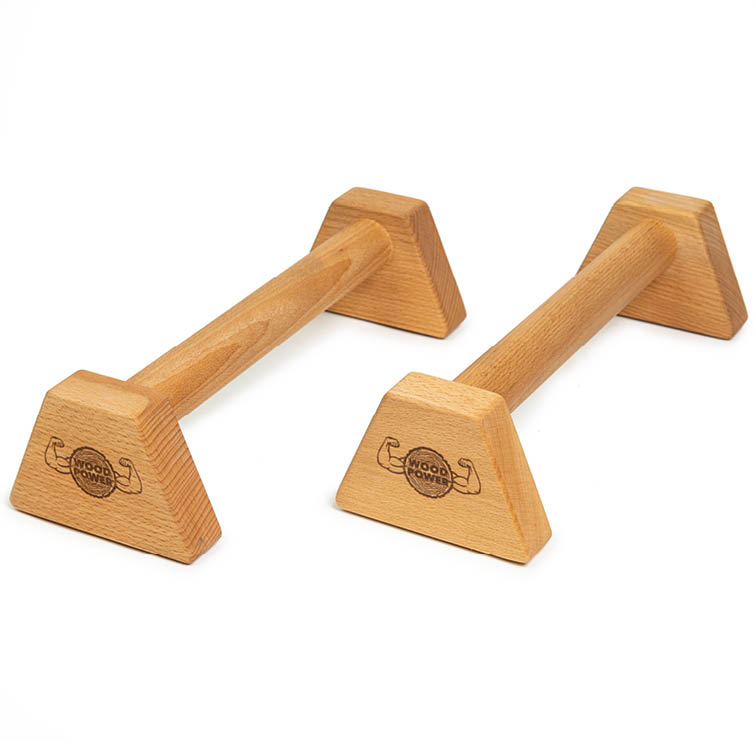 PowerBars Wooden Parallettes Push Up Bars Handles for Calisthenics WoodPower
